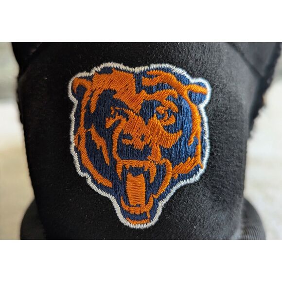 HSN faux suede & fur Chicago Bears calf high boots  Sz 6 - Picture 7 of 14